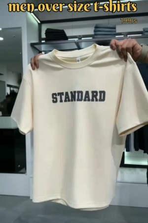 Going Merry Men and Boys Short Sleeve Round Neck White Graphic Printed Cotton Oversized T-Shirts