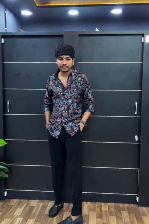 Men Relaxed Fit Embroidery Resortwear Shirt