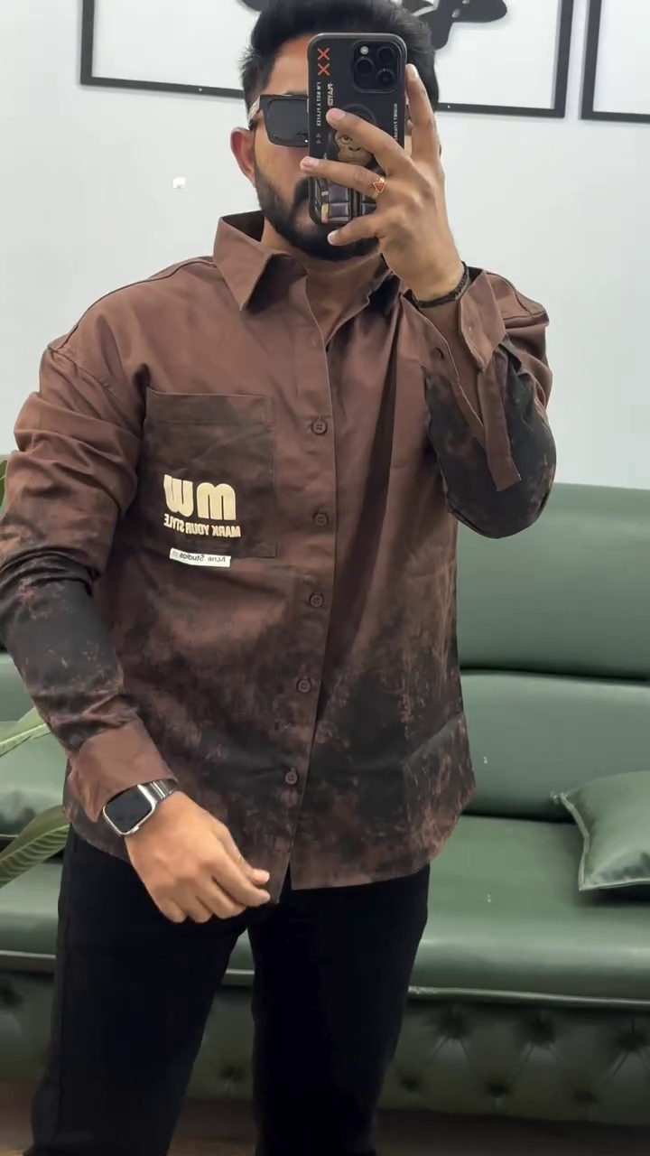 Men Classic Slim Fit Printed Casual Shirt - Image 3