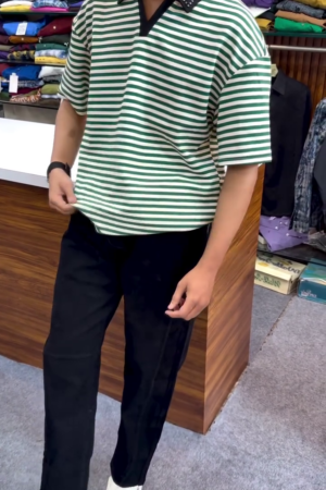 Men’s Half Sleeve Collar T-Shirts with Lining