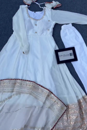 Women's Anarkali Suit with Golden Border Design