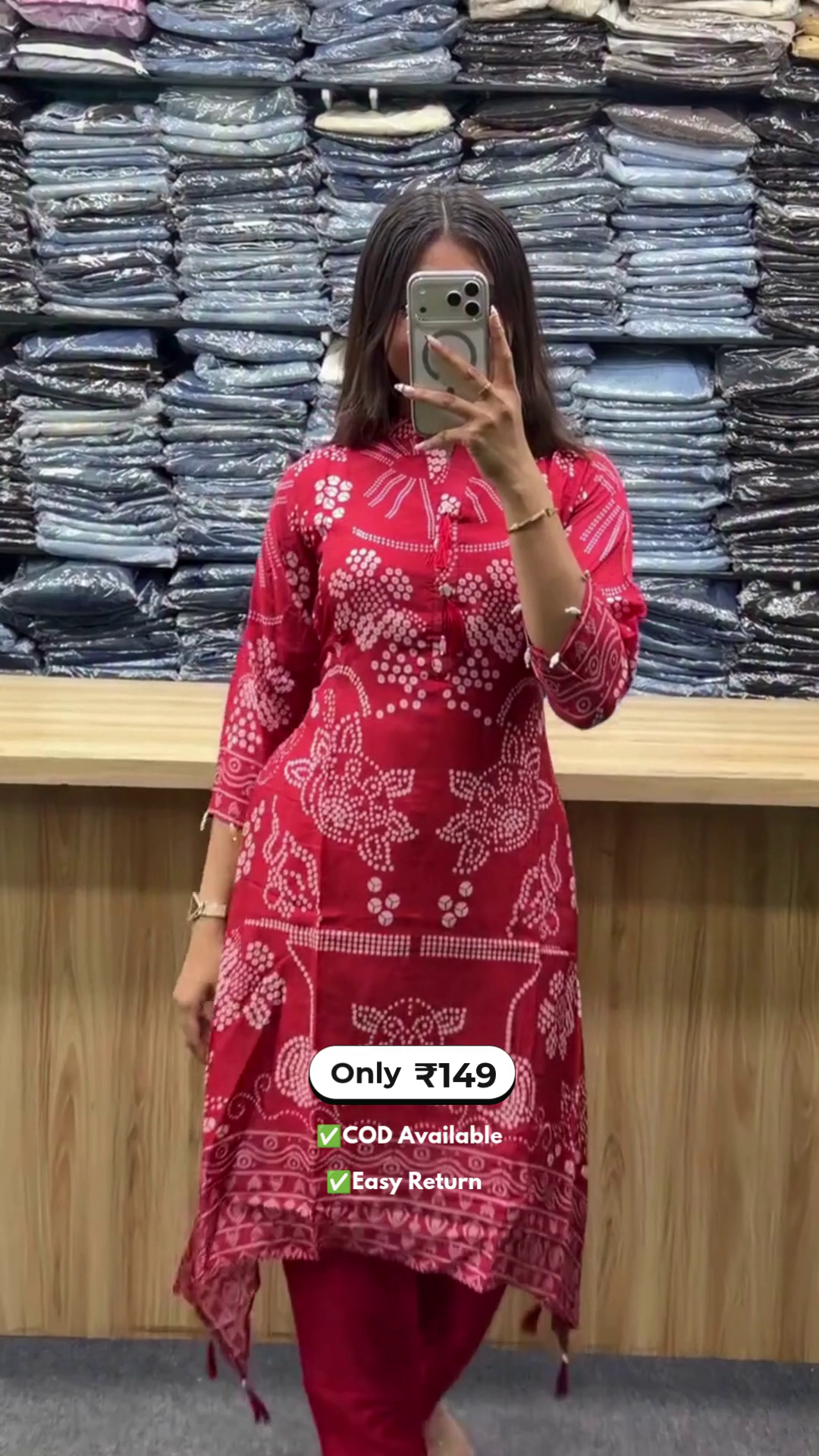 Women's Long Kurti with Palazzo Set
