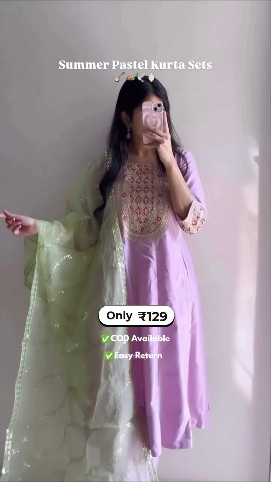 Women's Pastel Kurti Set - Image 3