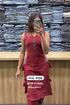 Women's Long Kurti with Palazzo Set