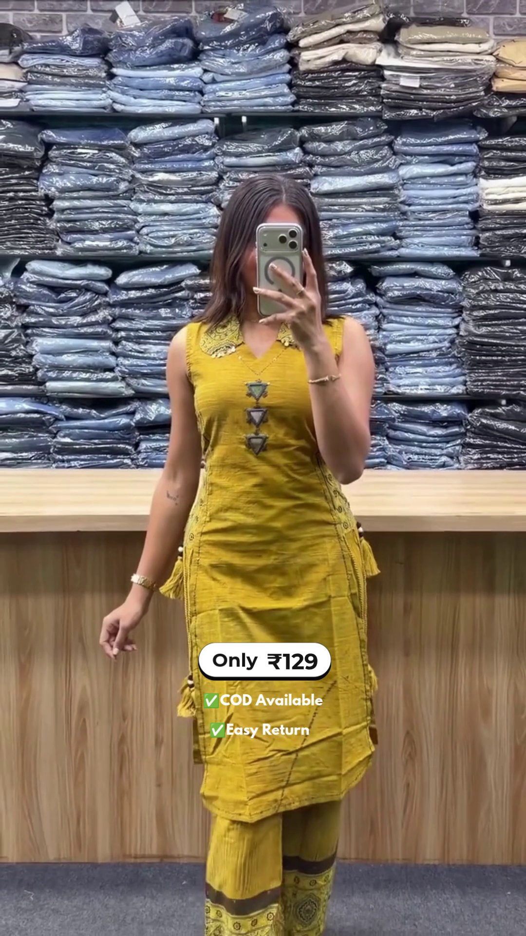 Women's Long Kurti with Palazzo Set - Image 5